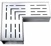 Kit de caniveau extérieur en Acier Inoxydable - Idéal pour Les Jardins, trottoirs, allées, terrasses et parkings - Comprend Un Couvercle de caniveau et des grilles résistants pour Une évacua