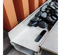 Kit de caniveaux de 1 m pour allées et aménagements paysagers - Caniveau en Forme de U avec Grille pour Une Gestion Efficace des eaux pluviales sur Les trottoirs, dans Les Jardins et Les zon