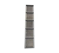 Kit de caniveaux extérieurs Peu Profonds, grilles de Sol Extra-Plates, Couvercle de caniveau linéaire en Acier Inoxydable, déviateur de caniveau pour Patio, allée, Trottoir, Cour, Jardin, GA