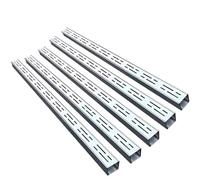 Kit de caniveaux minces en acier inoxydable - Drainage extérieur pour jardins, trottoirs, allées et terrasses, gestion efficace de l'eau avec couvercle de caniveau et grilles (5 pièces, 10 x