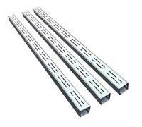 Kit de caniveaux Minces en Acier Inoxydable - Drainage extérieur pour Jardins, trottoirs, patios et allées - Gestion Efficace de l'eau avec Couvercle de caniveau et grilles (3 pièces, 3,5 x