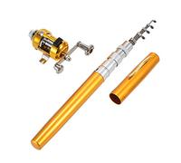 Kit de canne à pêche avec moulinet télescopique et portable en alliage d'aluminium