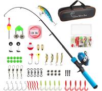 Kit De Canne À Pêche Pour Enfants,1.5m Combo Télescopique Canne Et Moulinet Pour Débutants Avec Moulinet Spincast,Cadeaux D¿Équipement De Pêche Pour Garçons,Filles,Tout-Petits