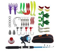Kit de Canne à Pêche pour Enfants, Canne a Peche Enfant 150cm avec Moulinet et Leurres, pour Débutants, Ensemble Complet avec Accessoires et Sac de Transport pour Garçons et Filles