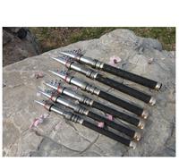 Kit De Canne À Pêche Télescopique Pliable De Qualité Supérieure, 1.3m/ 1.5m/ 1.8m/2.1m/2.4m/2.7 M