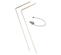 Kit de canne à radiesthésie en cuivre à 99,9 %, outils de divination télescopiques pour l'exploration psychique et énergétique, instruments professionnels de localisation de l'eau et des minéraux (A)