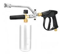 Kit de canon à mousse haute pression pour nettoyeur haute pression, pistolet pulvérisateur double usage avec accessoires à double connecteur pour lavage et nettoyage de voiture