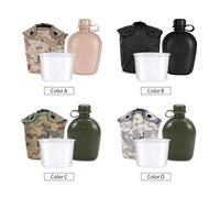 Kit De Cantine 3 PièCes Avec Tasse Et Couvercle En Aluminium Pour Camping En Plein Air RandonnéE Sac à Dos Survie