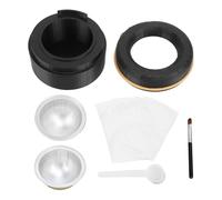 Kit de capsules de café réutilisables en acier inoxydable (Or)