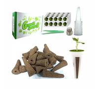 Kit de capsules de graines pour système hydroponique, comprend 50 éponges de culture, 50 étiquettes, 10 dômes de culture, 10 paniers de culture et 1 pince à épiler