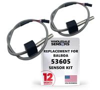 Kit de capteur Balboa M7 de rechange, câble de 30,5 cm, limite temp/haute, ampoule 6,35 mm, 2 broches, 53605 (lot de 2)