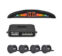 Kit de capteurs de stationnement avec 4 radars - Affichage numérique précis de l'alarme d'obstacles - Kit parktronic de recul - Capteur de stationnement (rouge)