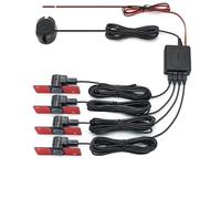 Kit De Capteurs De Stationnement pour Voiture Radar Recul Alerte Sonore Système De Sonde 4 Capteurs Buzzer 16.5mm Moniteurs d'angle Mort Capteur Recul Auto(White)