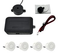 Kit De Capteurs De Stationnement Universels 12V 22mm 4 Avertisseurs Sonores Radar De Recul Système De Contrôle De Distance De Stationnement Capteur Recul Auto(White)