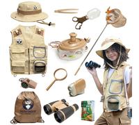 Kit de Capture d'insectes pour Enfants - Kit d'explorateur Complet avec Gilet de Safari, Chapeau et Plus Encore - Joli Costume de Safari ou Gardien de Zoo - Ensemble d'explorateur en Plein air et