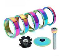 Kit de capuchon de casque de vélo et entretoise parfait pour fourche avant de 28 à 6 mm, fabriqué en alliage d'aluminium