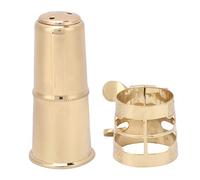 Kit de capuchon et de ligature pour bec de saxophone alto en laiton, accessoires en laiton doré pour saxophone alto, pièces de rechange résistantes à la corrosion offrant un