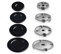 Kit de capuchons de brûleur à gaz en forme de couronne de flamme, compatible avec la plupart des brûleurs à gaz (concave)