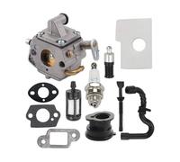 Kit de carburateur C1Q-S57A Compatible avec Les tronçonneuses MS170, MS180, 017, 018, C1Q-S57B, C1Q-S57, 1130, 120, 0603, 124 et 0800 Shwon