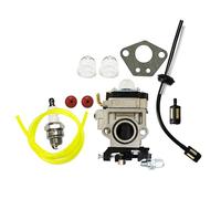 Kit de Carburateur pour Florabest FBS 43 A1, FBK 4 B2 4 en 1, Parkside PBK 4 A1, PBS 2 A1 Débroussailleuse avec Bougie, durite de Carburant, kit de Filtre à Carburant