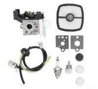 Kit de carburateur pour tondeuse à gazon, 1 jeu de pièces de rechange avec tuyau de carburant et filtre à air pour débroussailleuses et débroussailleuses, améliore l'efficacité du moteur pour