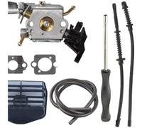 Kit de carburateur pour tronçonneuse avec ligne de carburant, filtre à air, bulle d'huile, compatible avec les modèles Husqvarna-450/445/445E, construction en métal pour un entretien fiable de