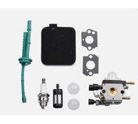 Kit de carburateur pré-ajusté pour Stihl FS38 FS45 FS55 FS85 Weed Eater, kit de réparation complet facile à installer avec filtre à air et tuyau de carburant pour tondeuse à gazon et débroussailleuse