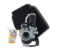 Kit de carburation : carburateur 17,5 avec E-Choke + filtre à air RMS + bougie NGK B9ES Fast Rider Piaggio Zip