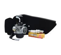 Kit de carburation : carburateur 17,5 avec E-Choke + filtre à air RMS + bougie NGK B9ES Piaggio Sfera NSL