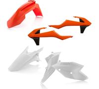 Kit de carénage ACERBIS 6 pièces 2016 modèle orange/blanc pour KTM