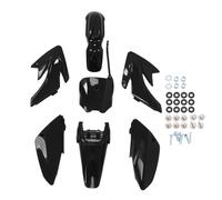 Kit de carénage de moto en plastique ABS, carénage de remplacement durable pour CRF 70, ensemble de garde-boue de protection de moto avec bouchon de réservoir de carburant, plaque (B (noir))