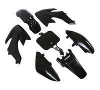 Kit de Carénage en Plastique Noir 7 Pièces Carrosserie Carénage Ensemble Accessoires Moto Remplacement pour XR50 CRF50 DIRT BIKE.