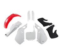 Kit de carénage UFO PLAST en 9 pièces avec protège-fourche blanc/noir/rouge
