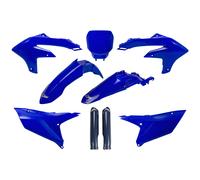 Kit de carénage UFO PLAST en 9 pièces avec protège-fourche bleu/bleu foncé