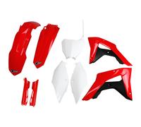 Kit de carénage UFO PLAST en 9 pièces avec protège-fourche rouge/blanc/noir