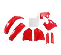 Kit de carénage UFO PLAST jeu de 9 pièces avec protège-fourche rouge/blanc