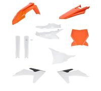 Kit De Carénages 10 Pièces ACERBIS Orange/Blanc Pour KTM 125 SX 2T 2023-2024