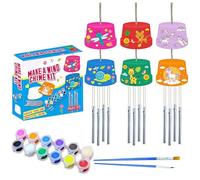 Kit de Carillon à Vent DIY pour Enfants, Arts et Travaux Manuels, Carillon Musical à Vent, pour Enfants, Cloches à Vent pour Jardin, Cour, Patio, Décoration de la Maison (A)