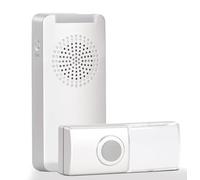 Kit de carillon sans fil HX Walk, système HX, clip de ceinture pour l'utilisation mobile et signal d'appel optique, en couleur argent