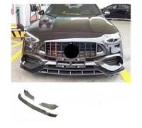 Kit De Carrosserie en Fibre De Carbone Modifiée pour Benz Classe C C200 C206L W206, Ensemble De Jupes Latérales De Calandre Avant Voiture Front Spoilers Lip(Front Lip Style 3)