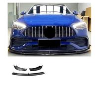 Kit De Carrosserie en Fibre De Carbone Modifiée pour Benz Classe C C200 C206L W206, Ensemble De Jupes Latérales De Calandre Avant Voiture Front Spoilers Lip(Front Lip Style 2)