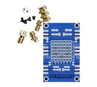 Kit de carte d'essai compatible avec NanoVNA comprenant des connecteurs de test 0805 1206 circuits en cuivre, des vis et des en-têtes à broches rondes