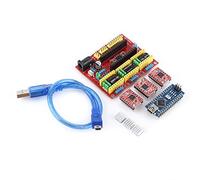 Kit de Carte D'extension de Gravure D'imprimante 3D Contrôleur Cnc Shield V4 + Carte Nano 3.0 + Pilote A4988 Avec Câble Usb