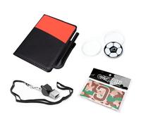 Kit De Carte Rouge Et Jaune,Outils D'arbitre De Football Avec Brassard De Capitaine De Football,Pièce De Sifflet,Sac En Cuir,Papier Crayon,1 Ensemble -1set -A