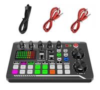 Kit de carte son pour podcast - Kit de carte son avec microphone F998 | Ensemble d'équipement de streaming en version anglaise pour podcast, carte son en direct pour streaming de podcasts
