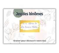 Kit de Cartes d'Animation pour Jeu des Binômes - Lot de 20 cartes personnalisables en papier de haute qualité, parfait pour animer les mariages, anniversaires et autres célébrations. Idéal pour créer
