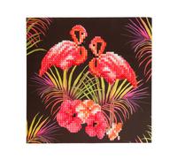Kit de cartes de peinture diamant Crystal Art Flamants roses Cr ez votre propre kit de cartes 18 x 18 cm partir de 8 ans