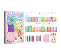 Kit de cartes postales à gratter, kit de cartes postales, carnets, lot d'activités amusantes pour filles, garçons, à partir de 6 ans, école, maison, 13 x 20,5 cm