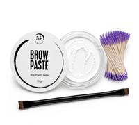 Kit de cartographie permanent des sourcils blancs à l'encre avec brosse double face, cotons-tiges
