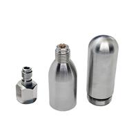 Kit de Cartouches de CO2 Rechargeables 8 g/12 g/16 g for Machine à Soda for pneus de vélo, Adaptateur de Chargeur de Bouteille de CO2 Portable avec Valve de sécurité(12g Thread kit)